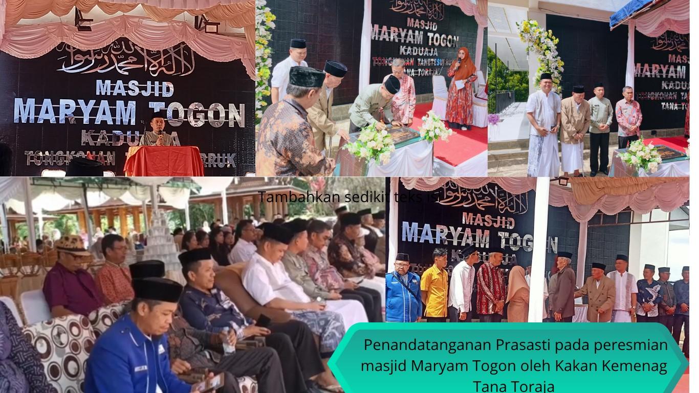 Masjid Maryam Togon Diresmikan, Wujud Cita-cita Almarhumah dan Simbol Kerukunan di Kaduaja
